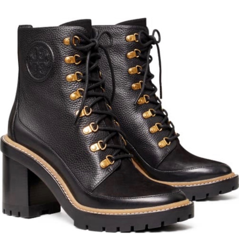 Sold out Black SZ7 Tory Burch MILLER LUG-SOLE BOOT. NIB box has not been opened